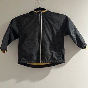 Baby Gap Batman Windbreaker Toddler 2T Black Yellow Excellent DC Comics Jacket